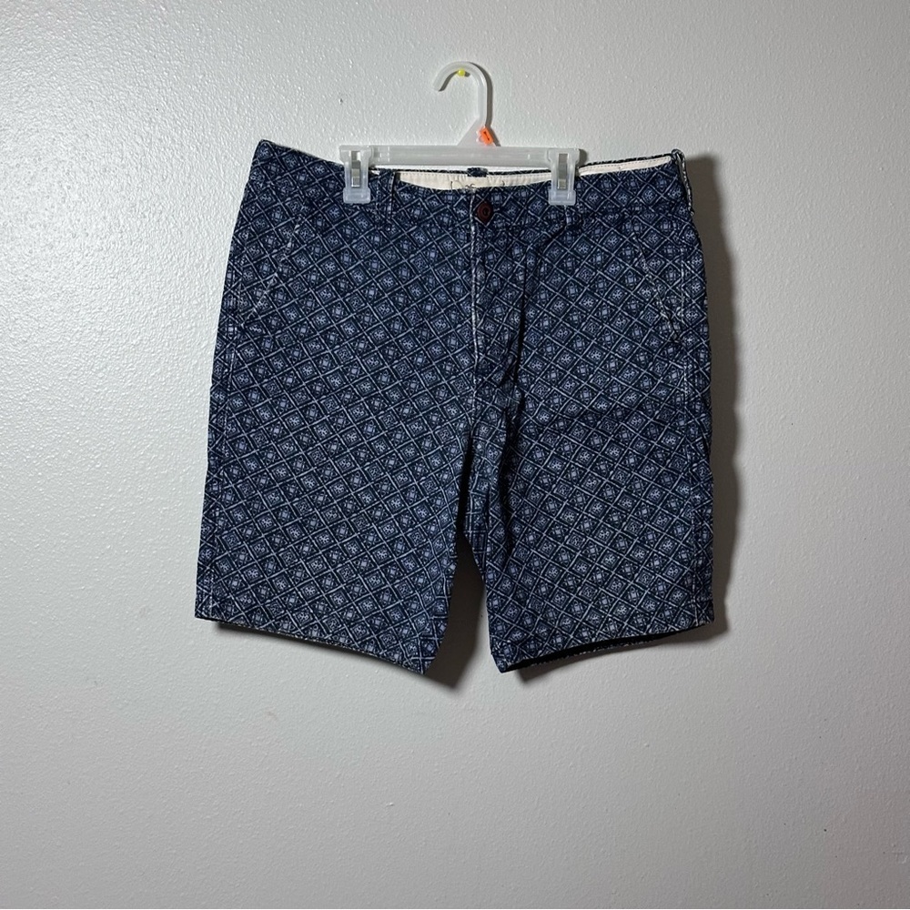 Hollister Men Blue Print‎ Chino Casual Shorts Size 34
